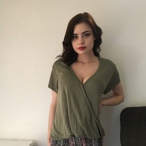 Free People Green Top
